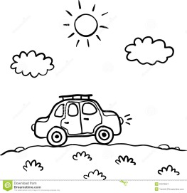 little-cartoon-funny-vector-car-sun-clouds-31013547